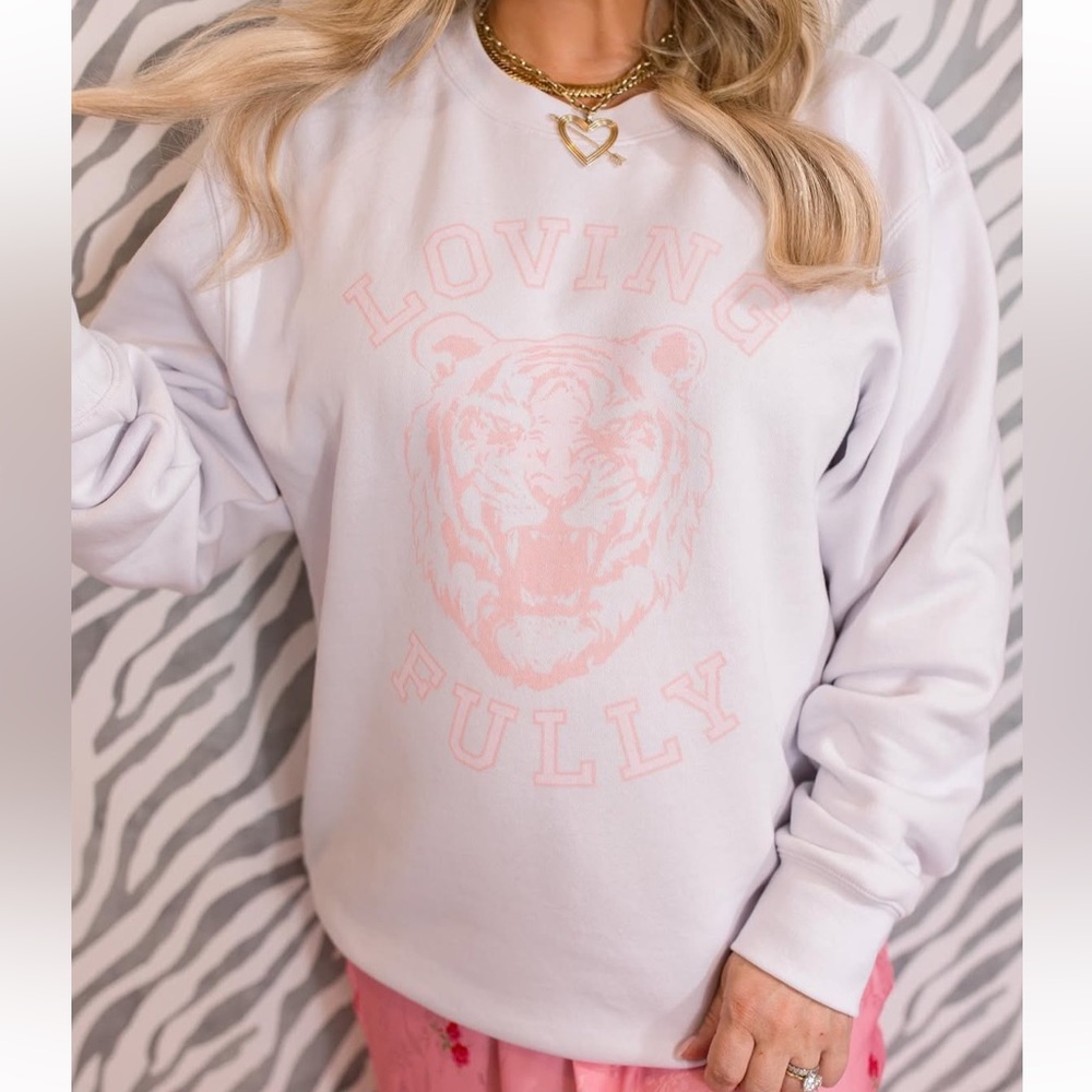 Mallory Ervin Living Fully Brand New! Loving Fully White Sweater